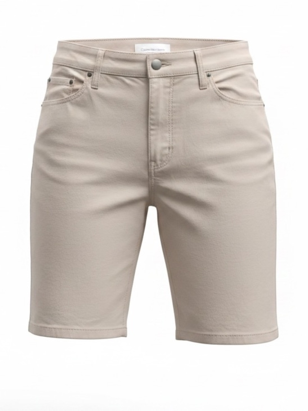 Calvin Klein Jeans Women’s Beige Taupe Bermuda Shorts 5 Pocket CK Button